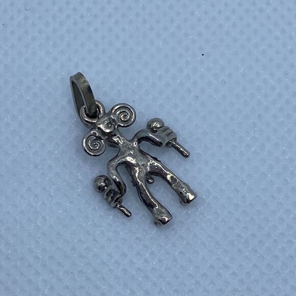 💛 Vintage 925 Aztec Medicine Man Pendant Charm - Picture 3 of 5